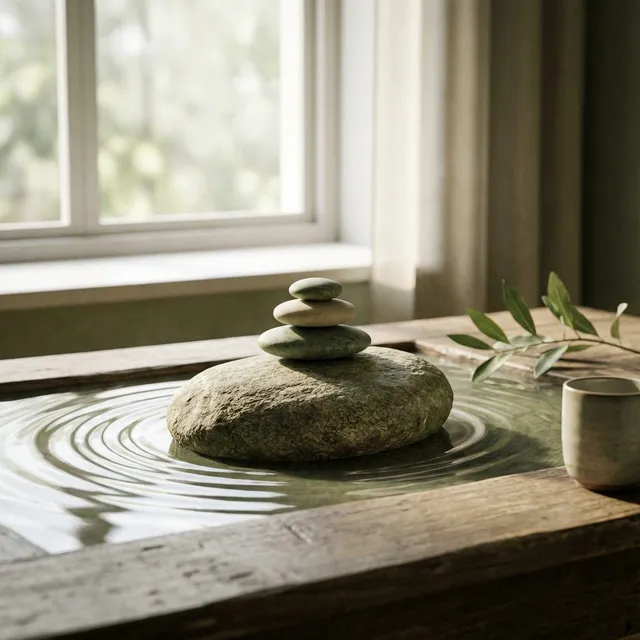 Ambiance zen et nature symbolisant la sophrologie